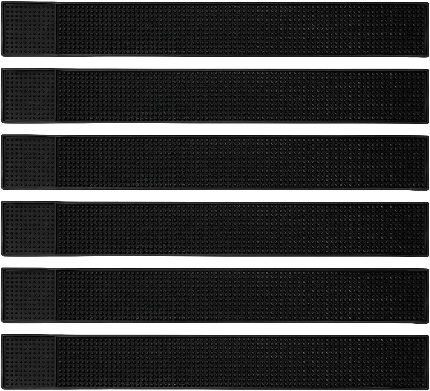 Artisan Tioncy 6 Pcs Bar Mat for Countertop 24 x 3 Inch Non Slip Rubber Mat Service Spill Cocktail Bartending Restaurants Barbershop Clippers Salon Tools Stylish