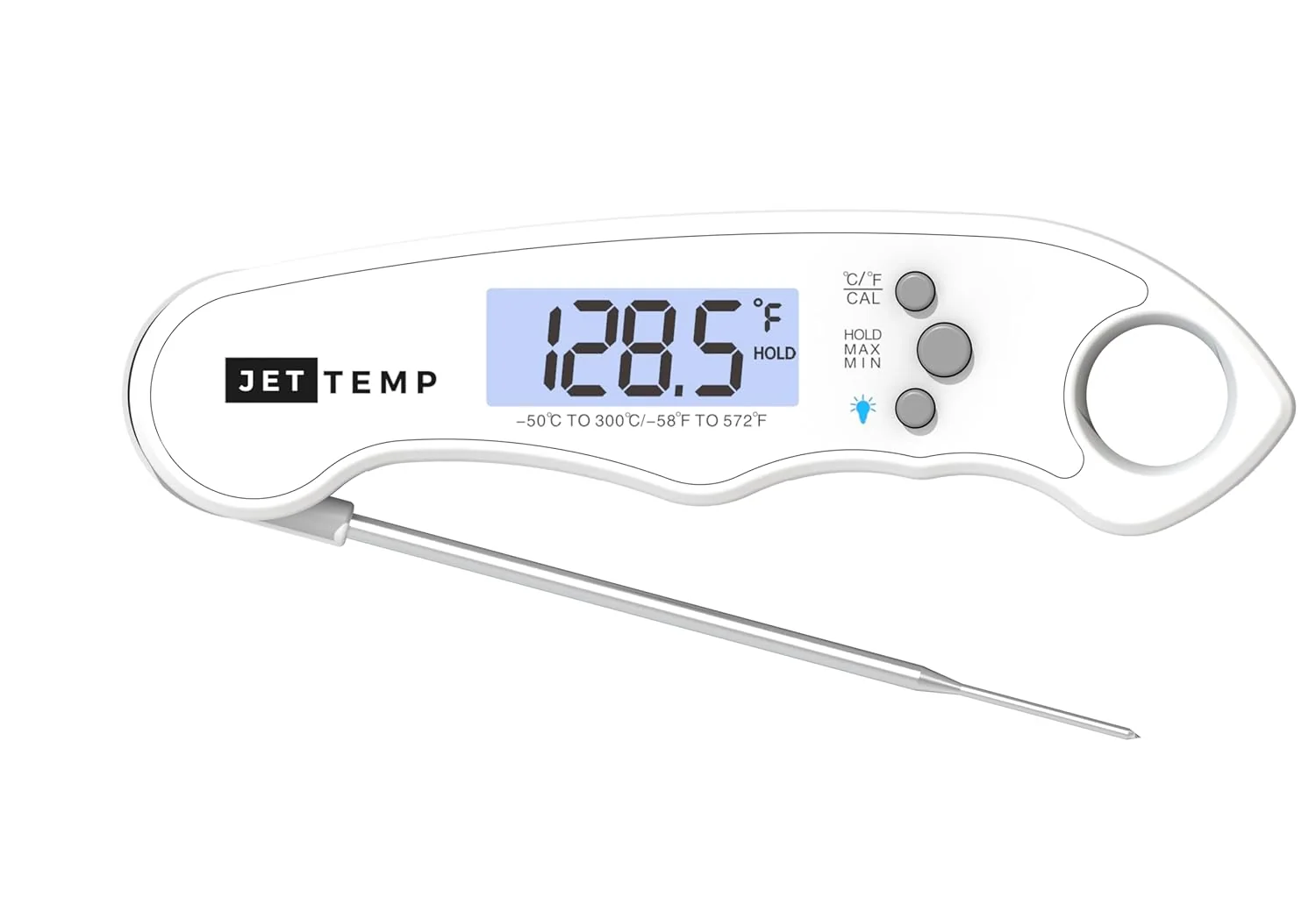 Carefully Designed F1 Essential Kitchen Thermometer for Cooking Grill BBQ Smoker Air Fryer Candy Oil Fry Kitchen Food Probe Backlit Display Foldable Fast