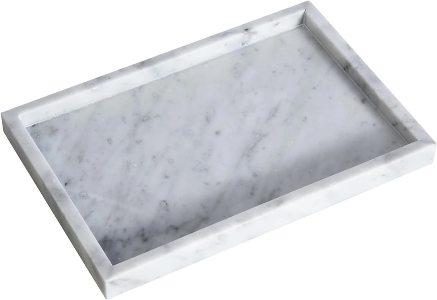 Reliable Large Bathroom Vanity Tray Natural Marble Sink Tray 12 Inch Carrara White Limestone Dresser Tray Casual