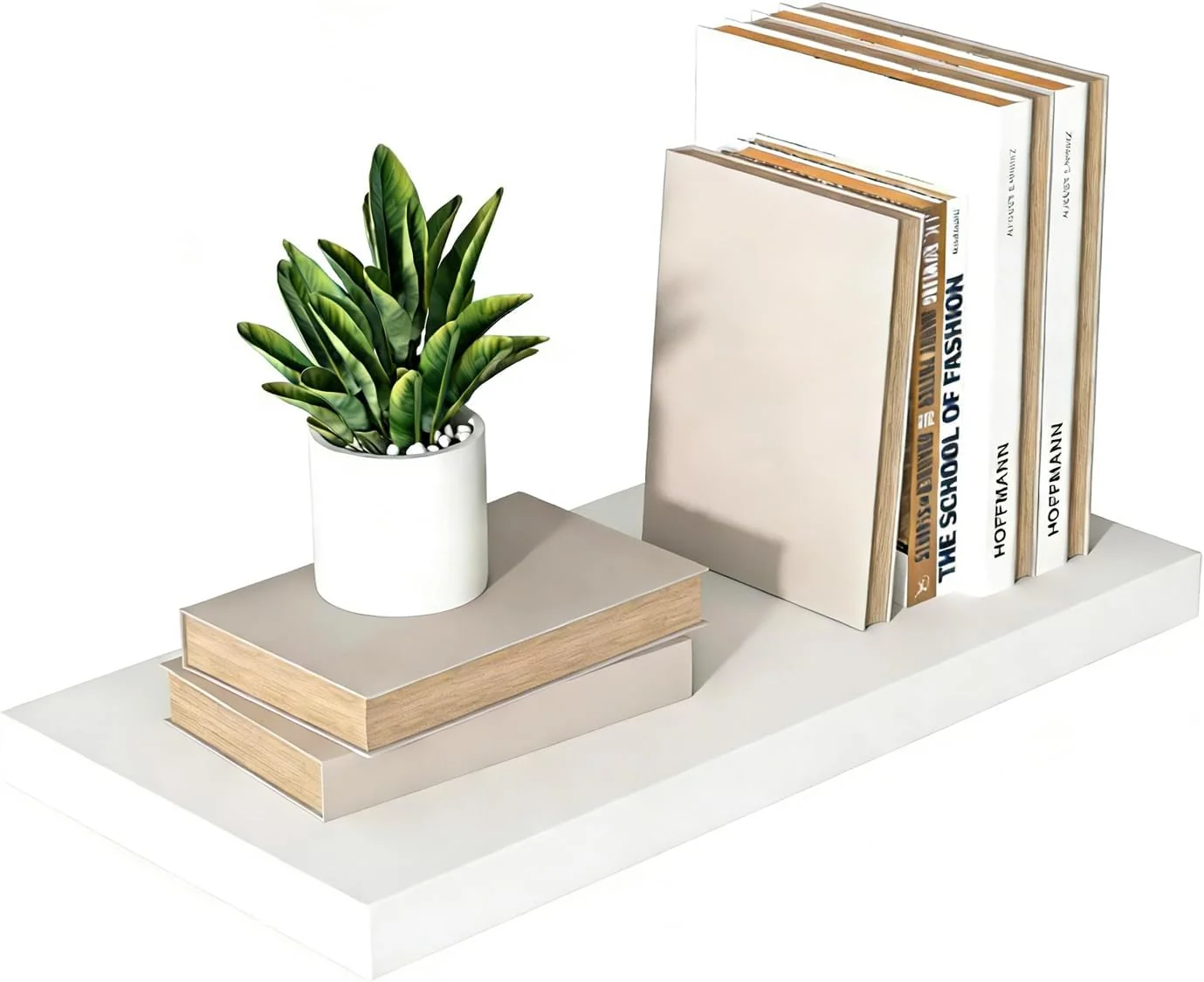 Proven Wall Shelf Set of 1 White Floating Shelves 24 in W x 10 in D x 1 in H Wooden Floating Wall Shelf with Invisible Brackets for Living Room Bedroom Bathroom Kitchen Storage and Decor Luxury
