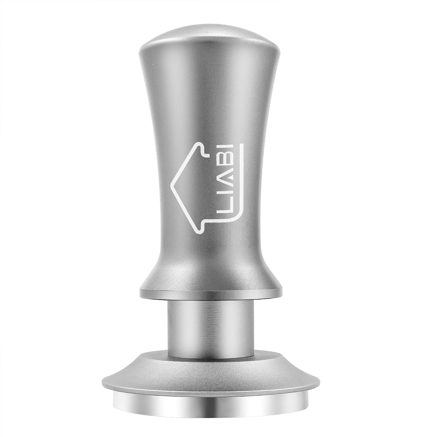Flexible Espresso Coffee Tamper 58mm Premium Barista Coffee Tamper Tool with Stainless Steel Flat Base Tamper 2Springs Loaded Tamper for Espresso Machine Rancilio Gaggia Bottomless Portafilter Silver Smooth
