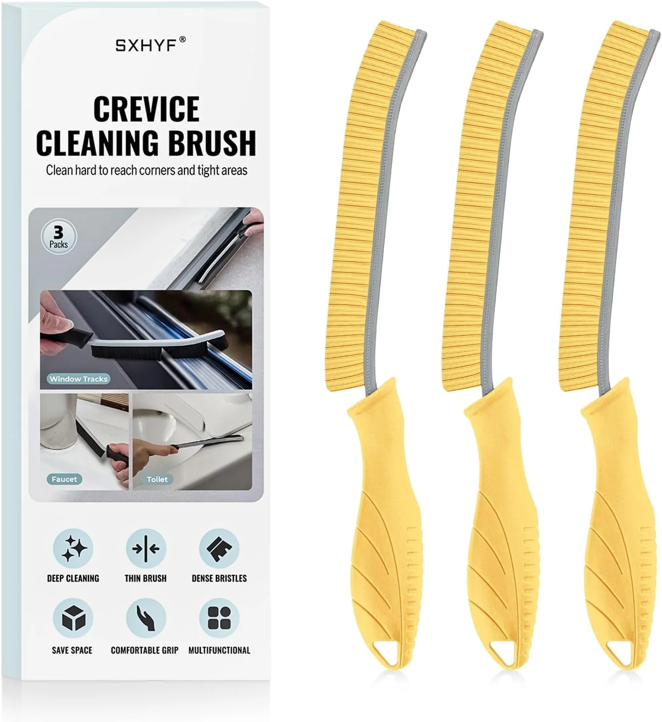 Proven SXhyf Cleaning Brush – Hard Bristle Crevice Cleaning Brush Multifunctional Gap Scrub Brush Kitchen Essentials Classic