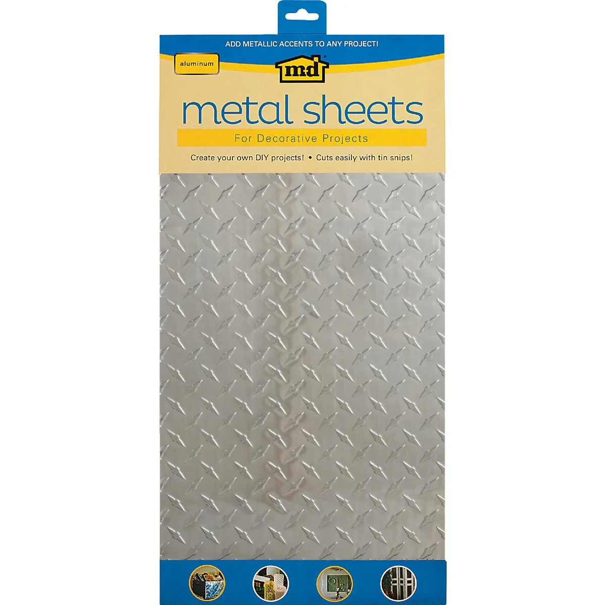 Convenient M-D 1 Ft. x 2 Ft. x .020 In. Diamond Tread Metal Sheet Stock Recyclable