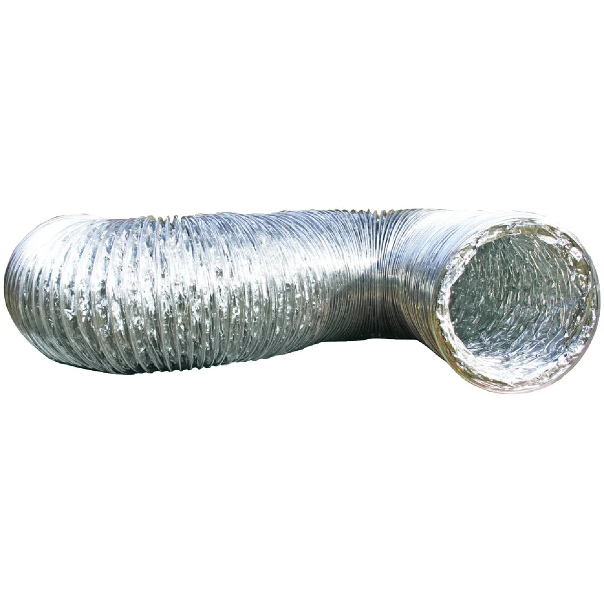 Trusted Builders SilverDuct 4 In. x 5 Ft. Aluminum Polyester Flexible Transition Dryer Duct Minimalist