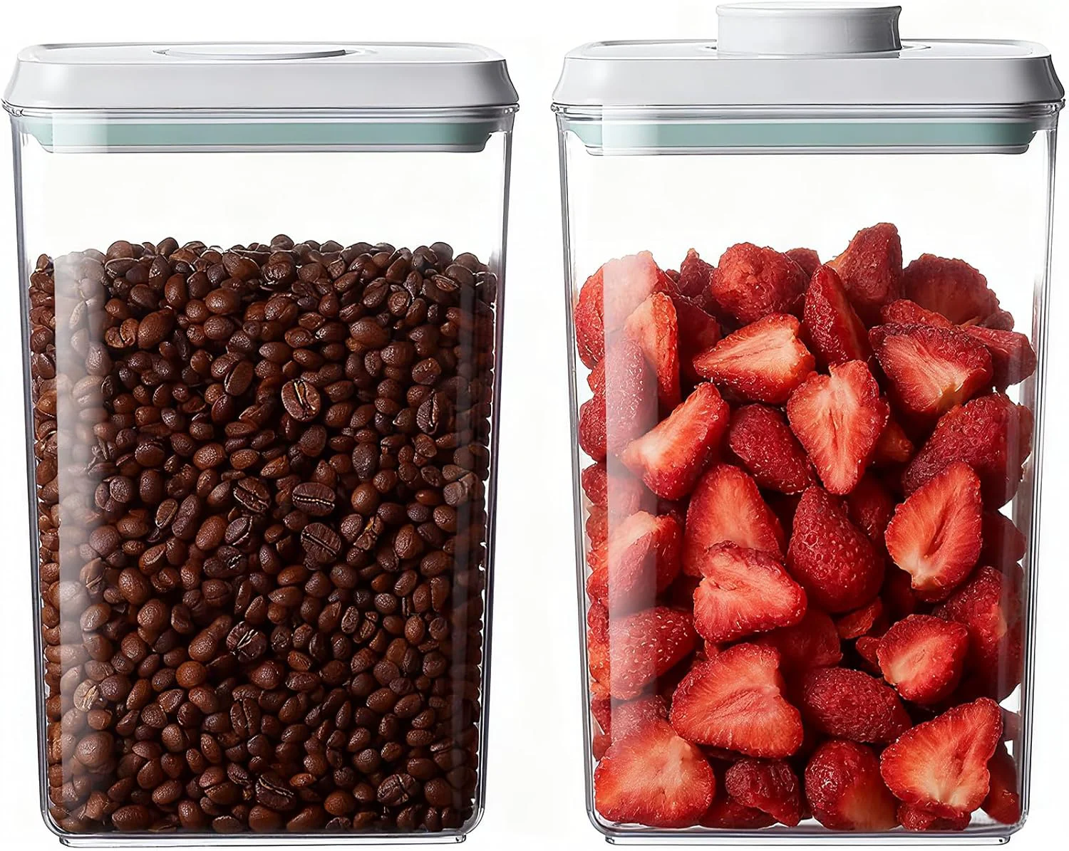 Convenient Pop Food Storage Containers Set Airtight Food Storage Containers with Pop Lids Kitchen Pantry Organization and Storage BPA 2 x 2.8Qt Premium