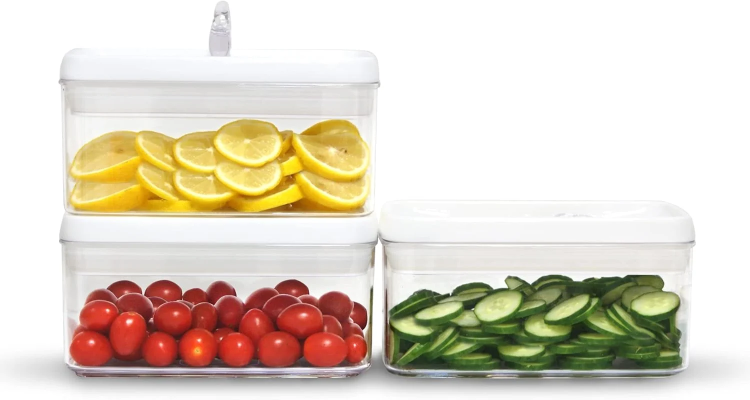 Original Design Felli Flip Tite Food Storage Container with Lid 4 Rectangle Airtight Ring Flip Lock Top Environmentally Friendly