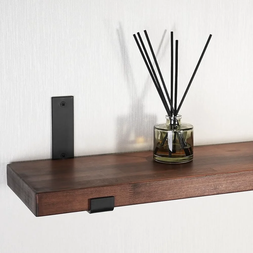 Fine CONSDAN Floating Shelf for Wall Mounted Book Shelf Hanging Shelves Floating Bookshelf for Bedroom Bathroom Living Room Kitchen USA Grown Solid Hardwood Dark Maple 30×7.5×1.5 in Pure