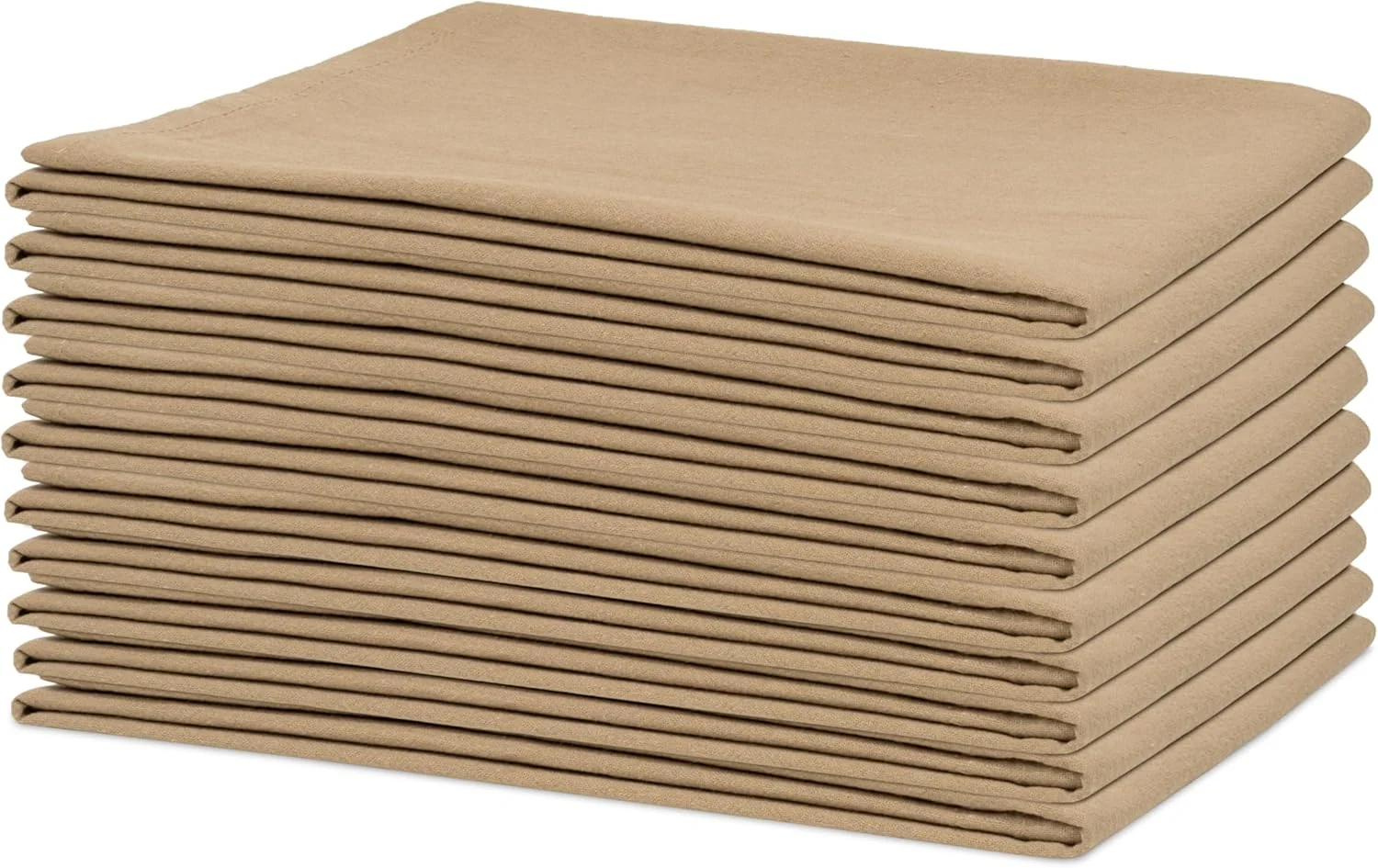 Quality Organic Cotton Beige Flour Sack Towels – 10 Pack 27 x27 Highly Absorbent Beige Tea Towels – Kitchen Cloth for Baking Bread Making and Cooking Unique