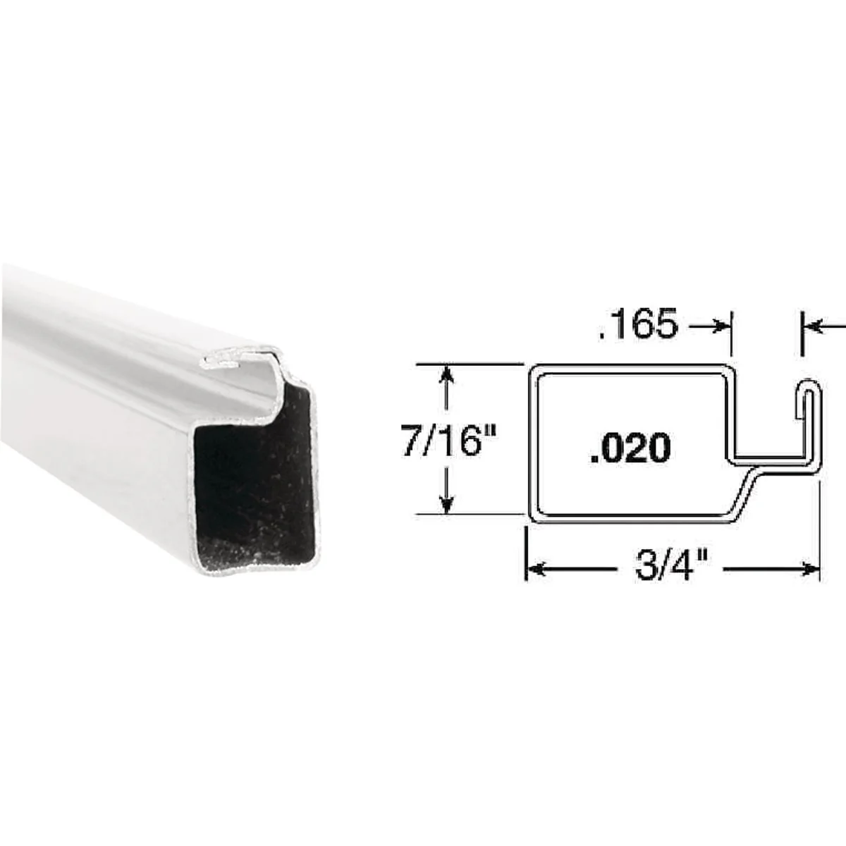 Contemporary Prime-Line Make-2-Fit 3 4 x 7 16 x 94 White Aluminum Screen Frame Soft