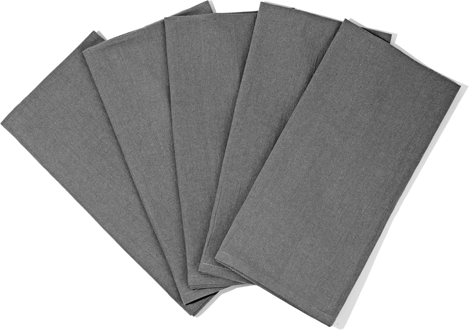 Artisan Organic Gray Flour Sack Tea Towels – 5 Pack 27×27 Flexible