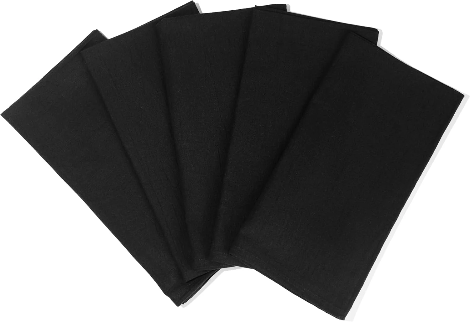 Elite Black Flour Sack Tea Towels – Organic Cotton 5 Pack Comfortable