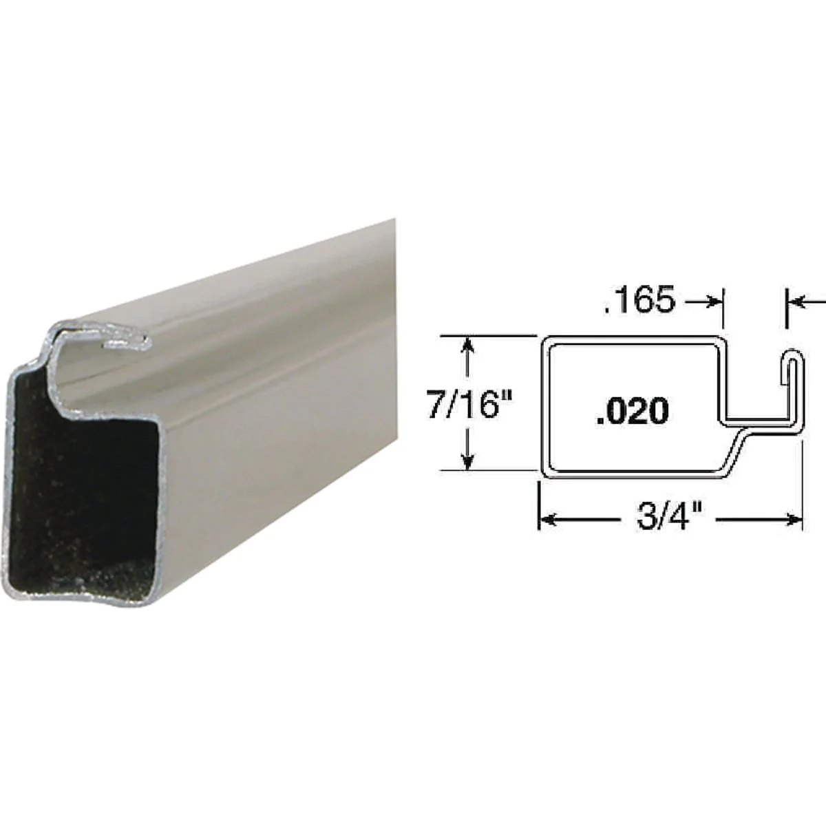 Sustainable Prime-Line Make-2-Fit 3 4 x 7 16 x 94 Mill Aluminum Screen Frame Solid