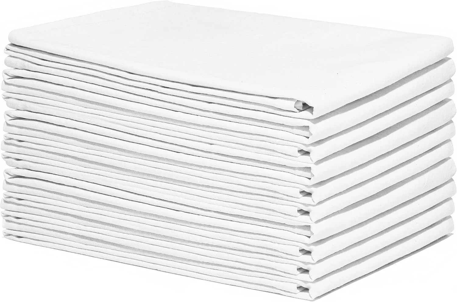 Artisan Organic Cotton White Dish Towels – 10 Pack Quick Drying White Kitchen Towels – Lint- Organic Cotton Dish Cloths – Extra Large Highly Absorbent Blank Tea Towels – 27 x27 Selected