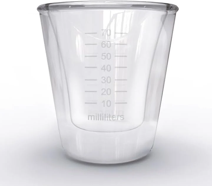 Original Rattleware Double Wall Graduated Glass Espresso Shot Measuring Cup 3 Oz – Premium Glass Construction for Precision and Stability Expertly Made