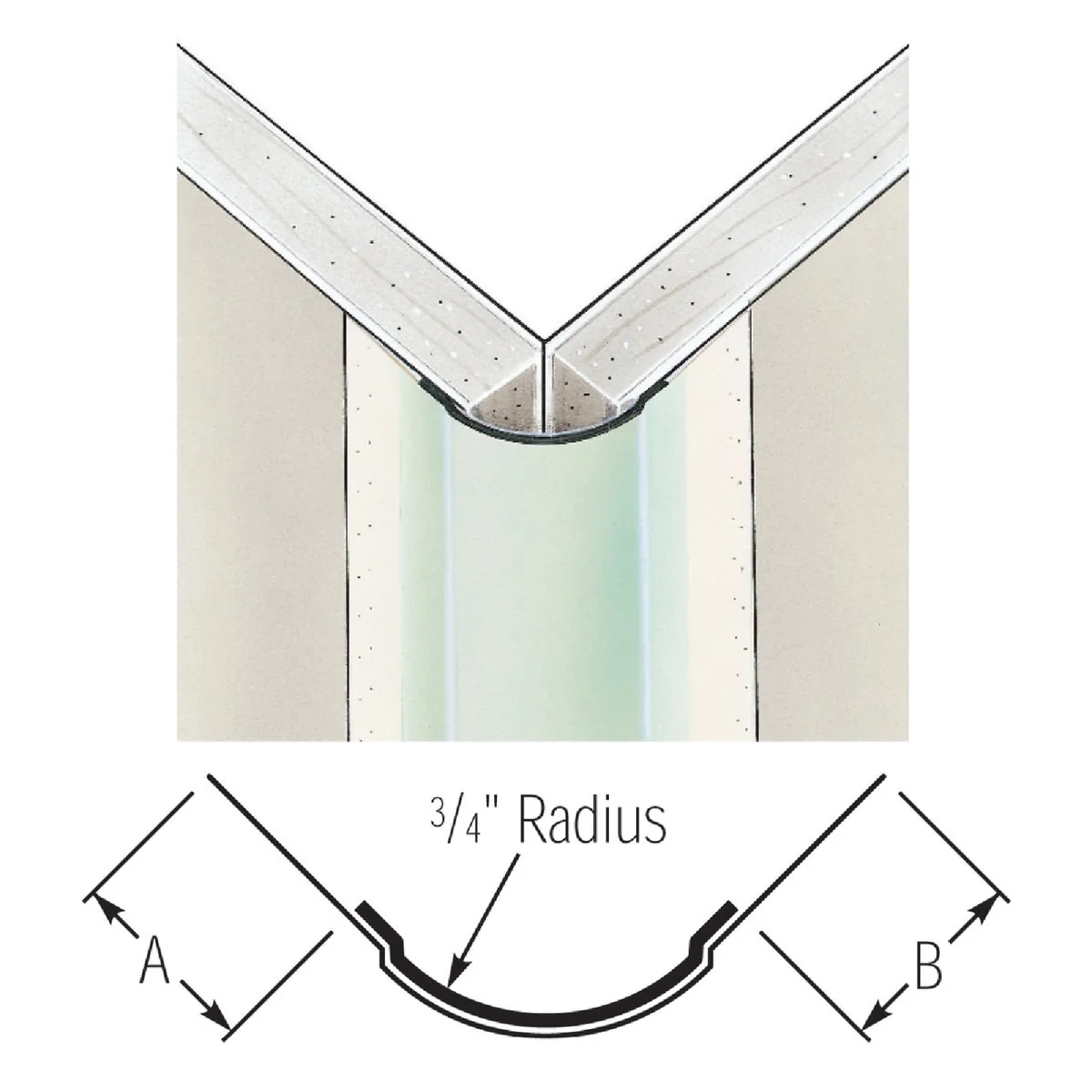 Carefully Designed Beadex 3 4 In. x 8 Ft. Paper Faced Metal Bullnose Outside Corner Bead Quality