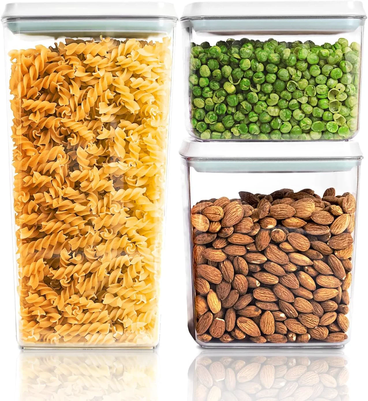 Artisan Pop Top Food Storage Containers Leakproof Pantry Food Storage Containers Kitchen Storage Containers with Lids Airtight 3-Piece – 3.5Qt 2.1Qt 1.3Qt World-Class