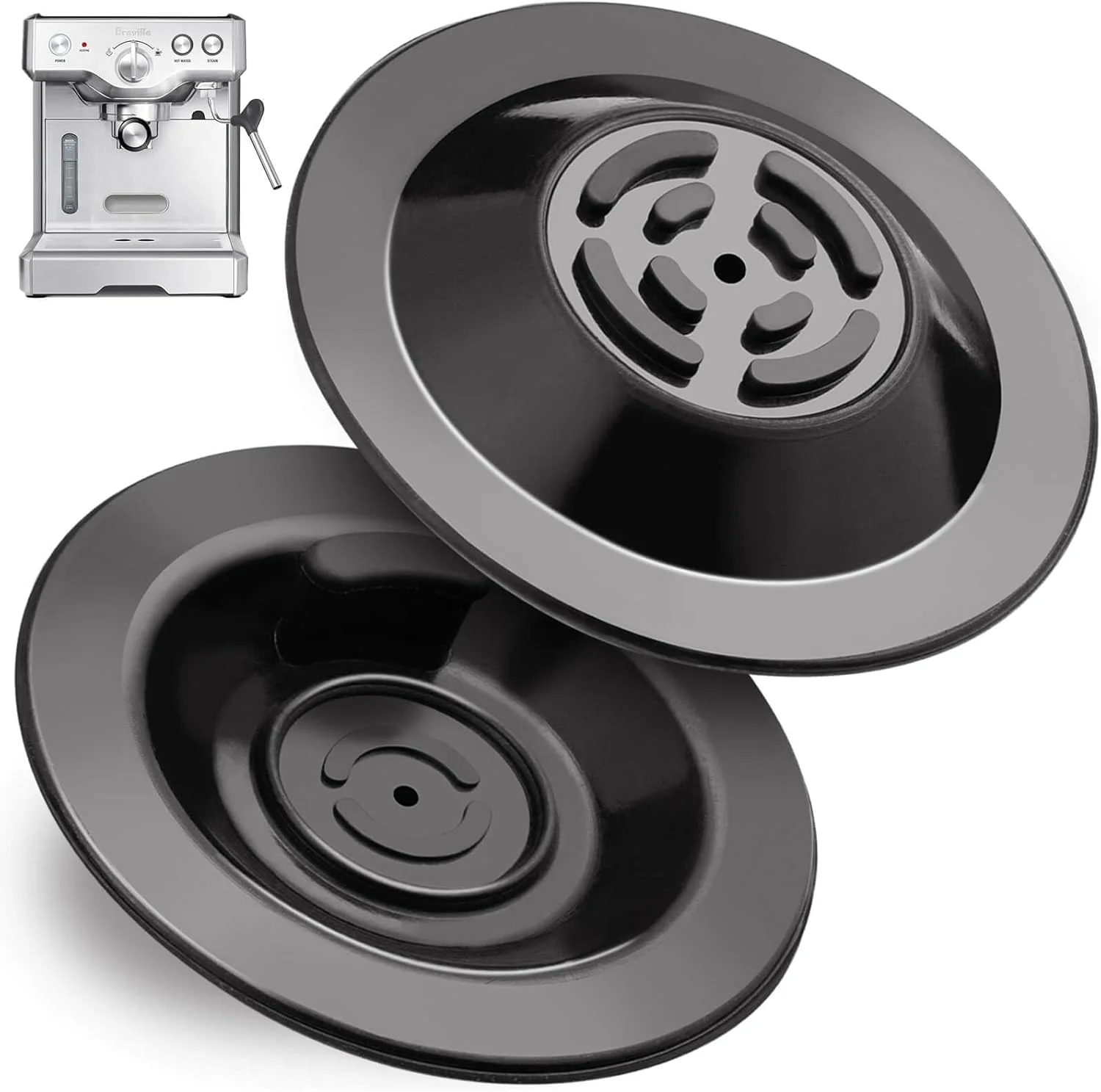 Powerful 2PCS Espresso Cleaning Disc 54mm Breville Backflush Disc Durable Silicone Disc Breville Accessories Suitable for BES810BSS BES840XL BES878BSS High-Quality
