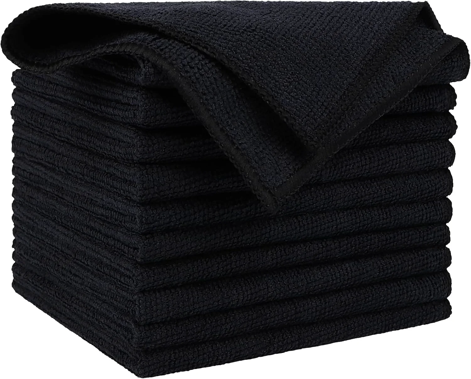 Excellent AIDEA Microfiber Cleaning Cloth-10PK Black Microfiber Towels 12×12 Sustainable