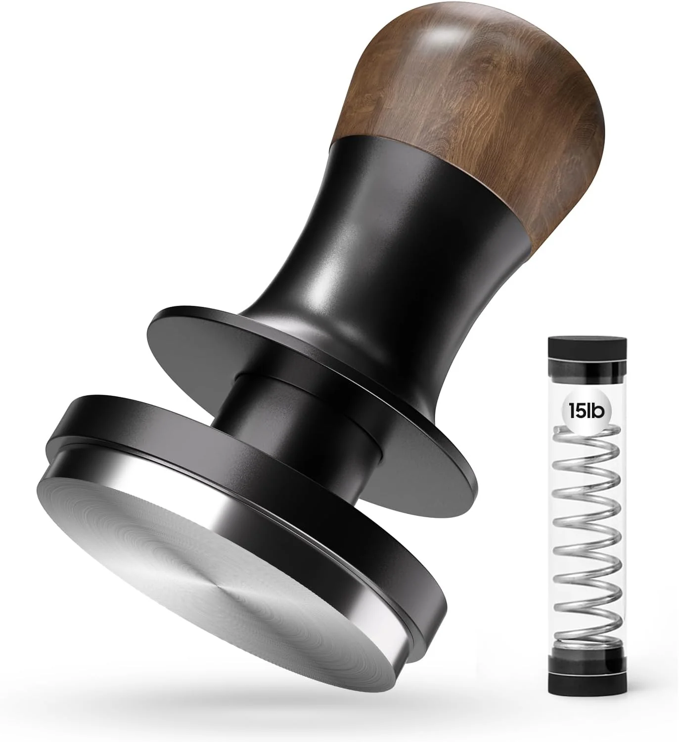 Natural MHW-3BOMBER 45.5mm Espresso Tamper for Flair Pro 3 Precision Fit Manual Espresso Tamper with Sound Feedback Stainless Steel Not Compatible with Flair Go Neo Classic or 58 Flat Base T7070F-OS Professional