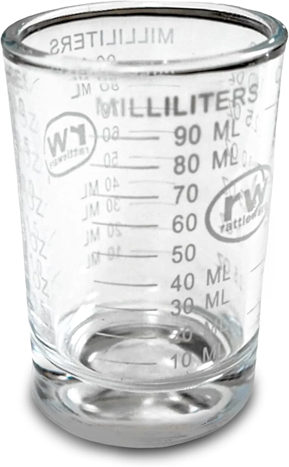 Exclusive Rattleware 3 Oz Measuring Shot Glass – Premium and for Bar Cart and Gatherings Clear 1 Piece Lightweight