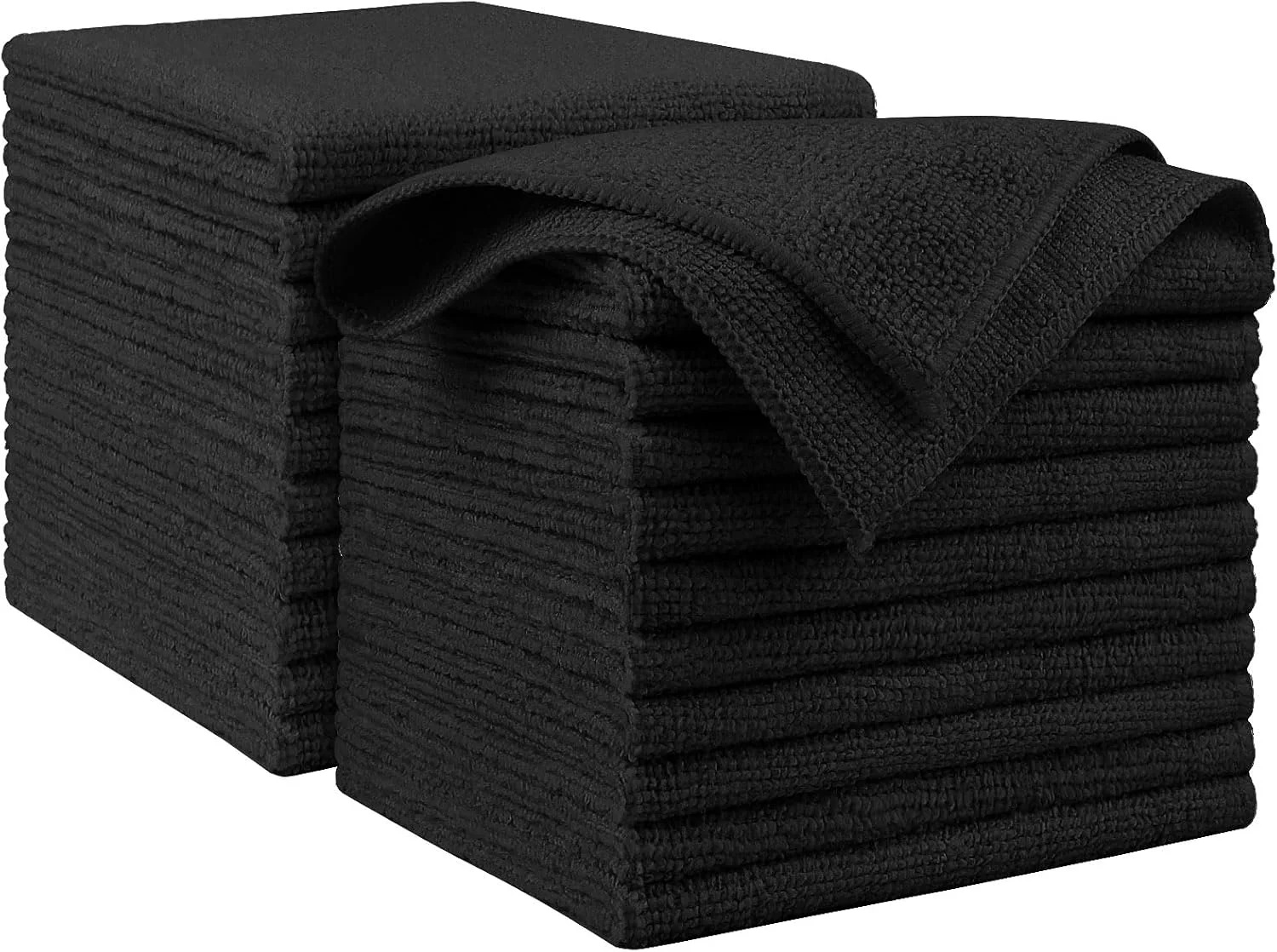 Healthy AIDEA Microfiber Cleaning Cloth Black 20PK Microfiber Towels 11.5 ×11.5 Crafted