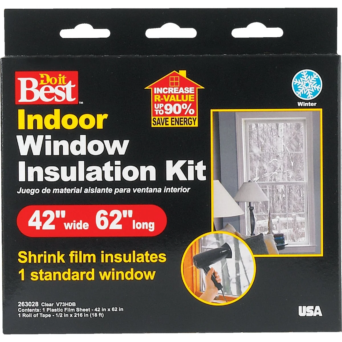 Expertly Made Do it 42 In. x 62 In. Indoor Shrink Film Window Kit Crafted