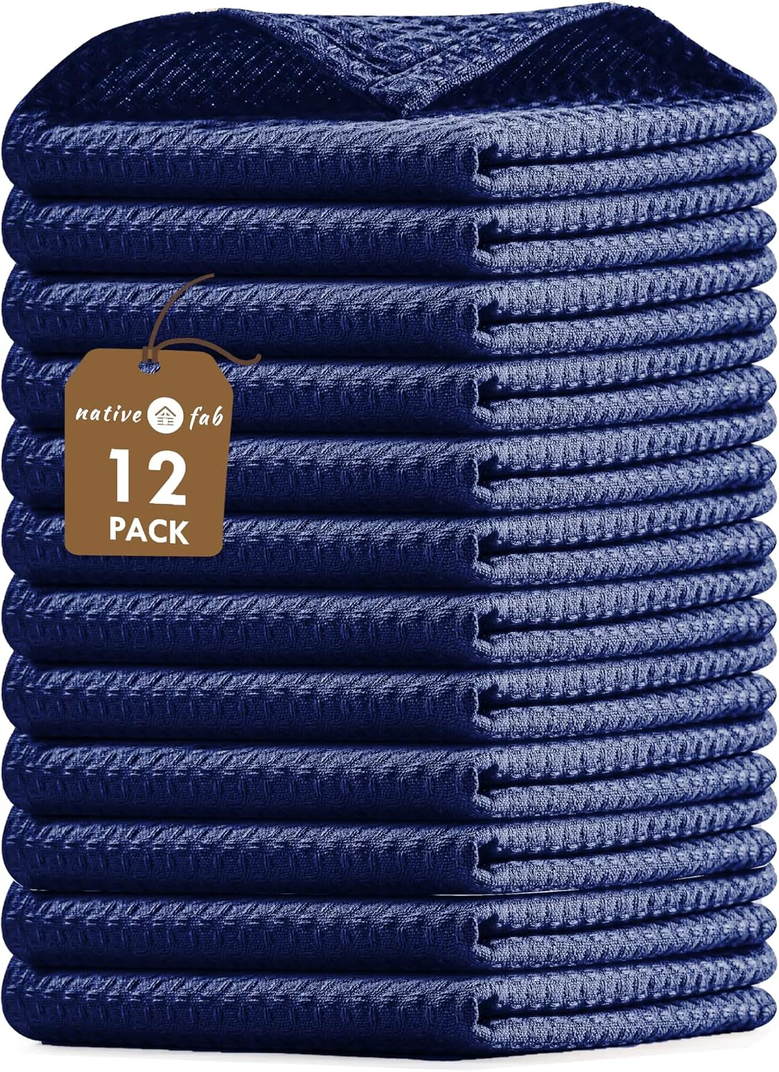 Outstanding Native Fab Waffle Dishcloths 12 Pack – Ultra Absorbent Cotton Specialty