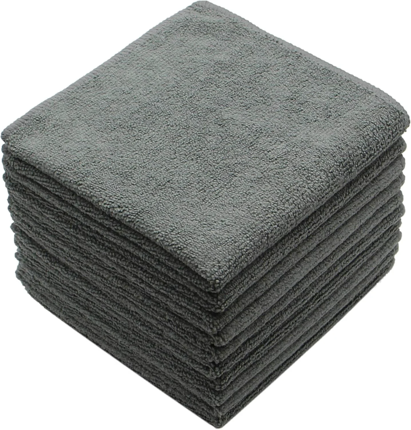 Consistent Microfiber Dish Cloths Ultra Absorbent Kitchen Dish Rags for Washing Dishes Fast Drying Cleaning Cloth 12InchX12Inch 10 Pack Gray Quality