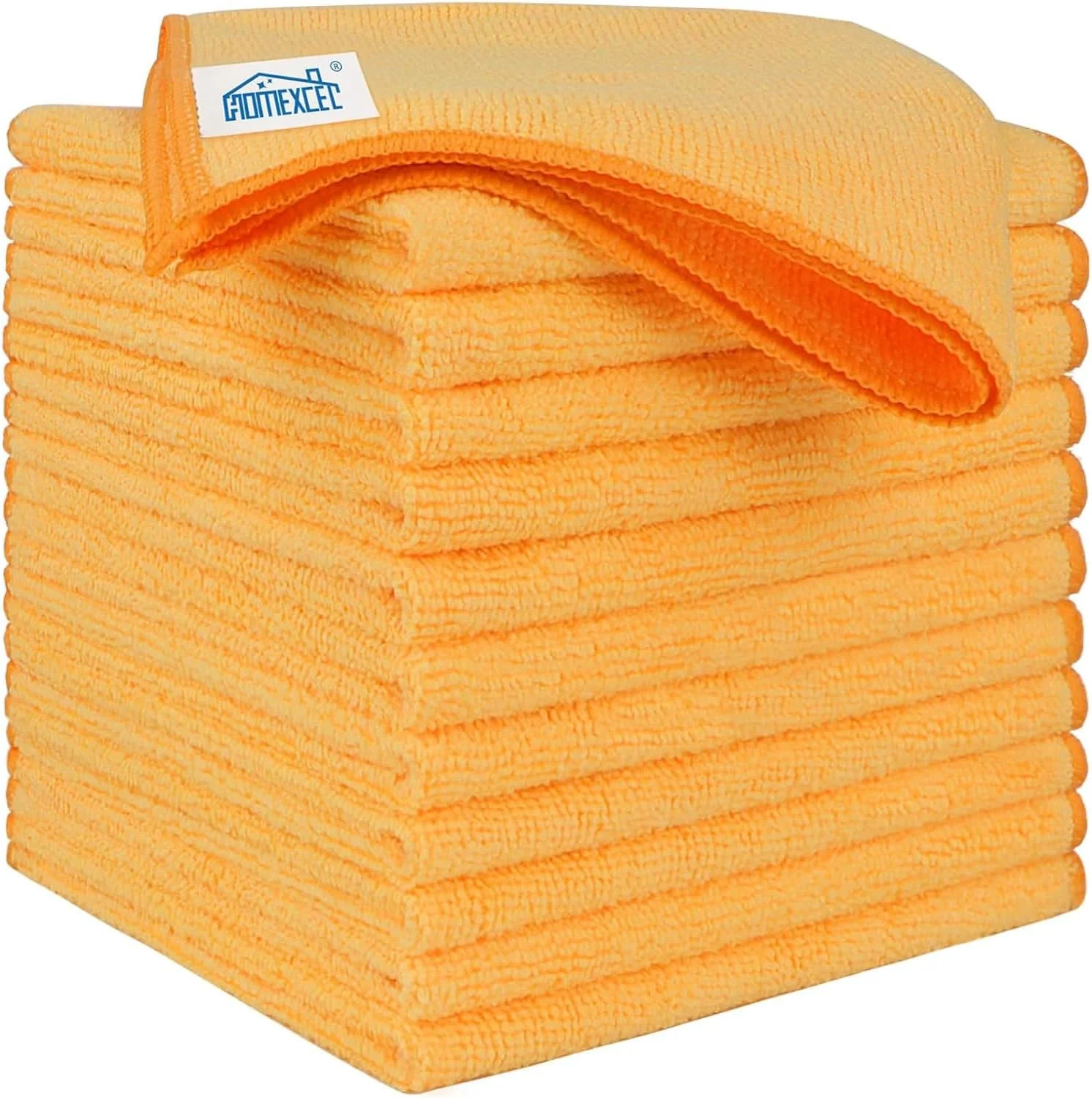 Official Homexcel Yellow Microfiber Cleaning Cloths 12 Pack 12.5 x 12.5 inch Microfiber Towel for Cars Ultra Absorbent Car Washing Cloth Certified
