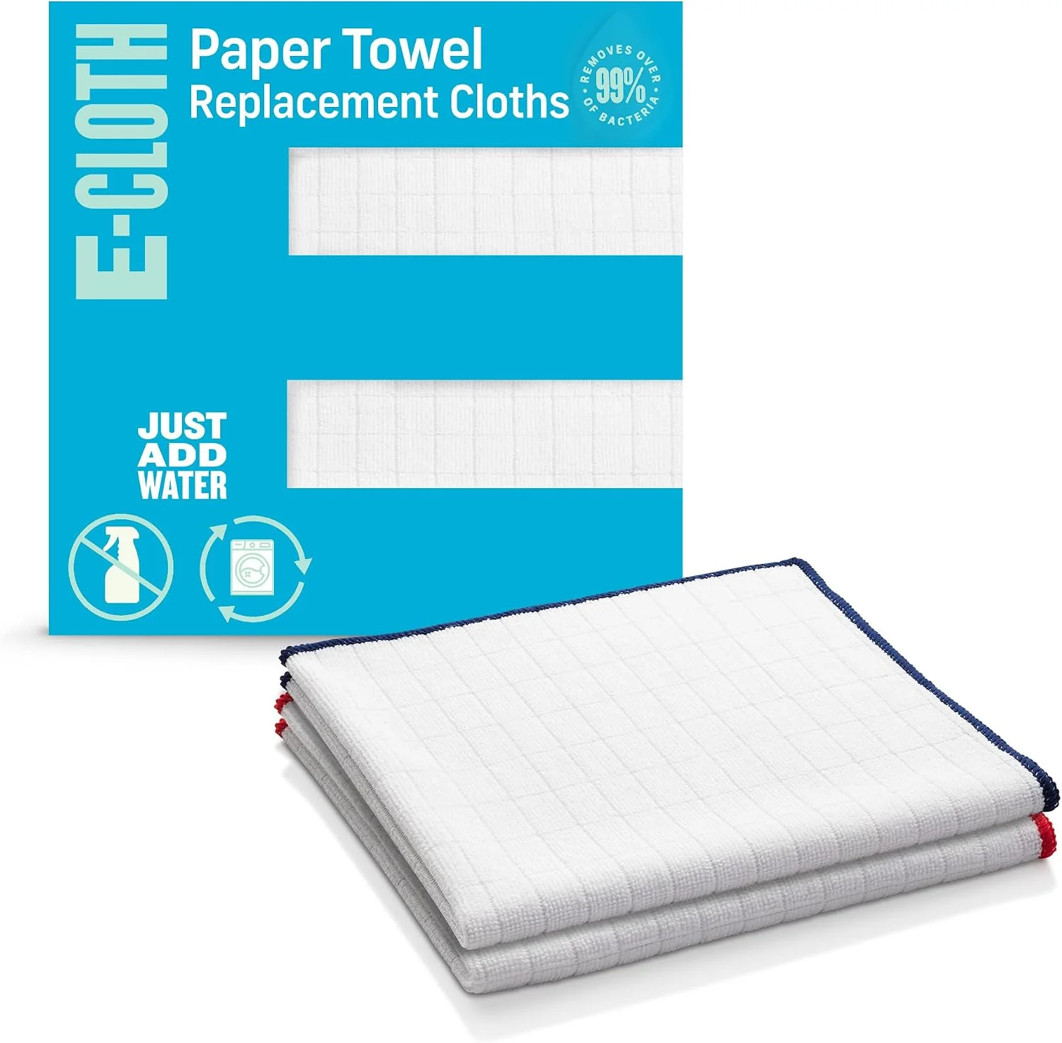 Crafted E-Cloth Wash amp Wipe Dish Cloth Microfiber Cleaning Cloth Reusable Paper Towel Cloths Dish Towels for Drying Dishes Glassware Cookware and Countertops 100 Wash 2 Count Fashionable