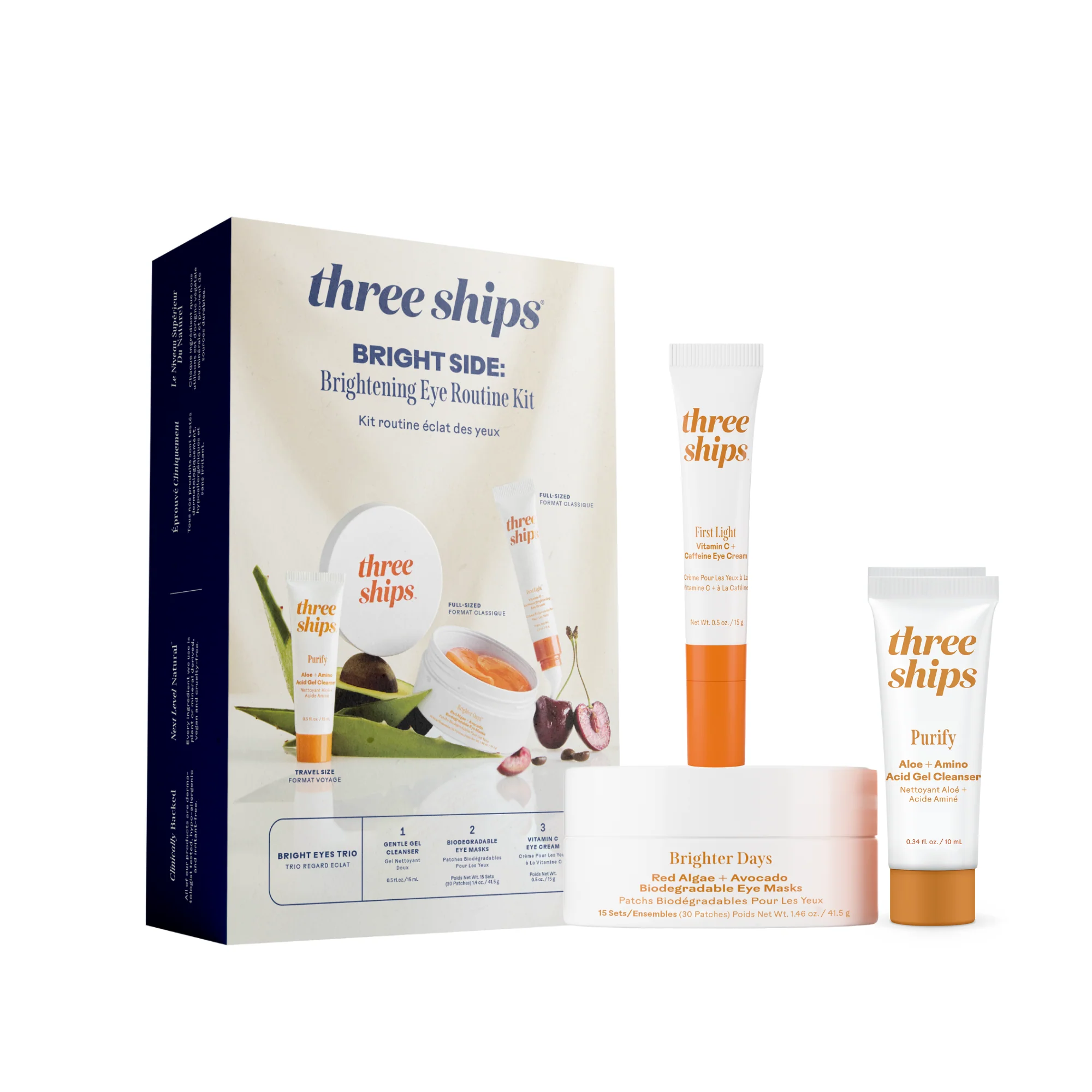 Safe Three Ships Bright Side Brightening Eye Routine Kit Healthy