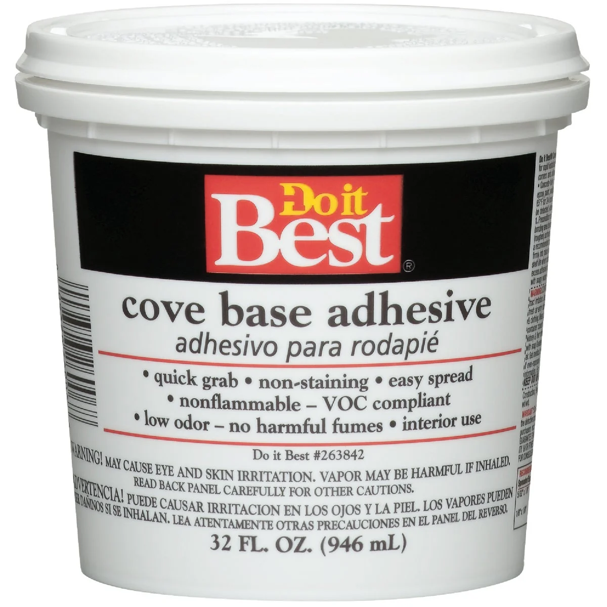 Quality Do It 1 Qt. Buff Cove Base Adhesive Proven