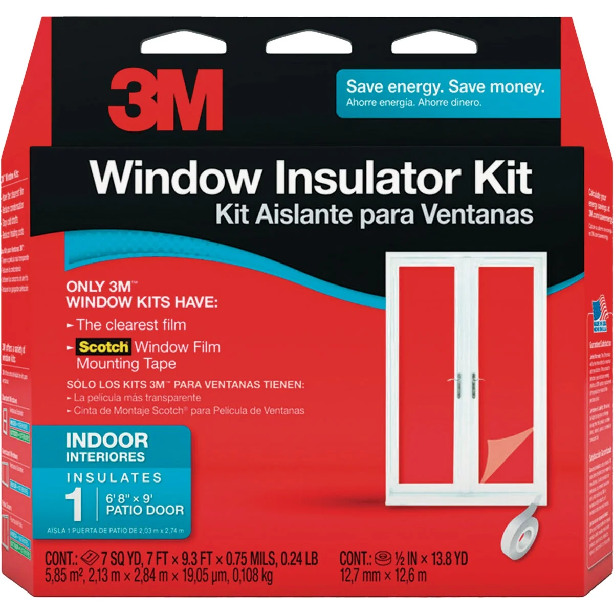 Efficient 3M Indoor 84 In. x 112 In. Patio Door Insulation Kit Premium
