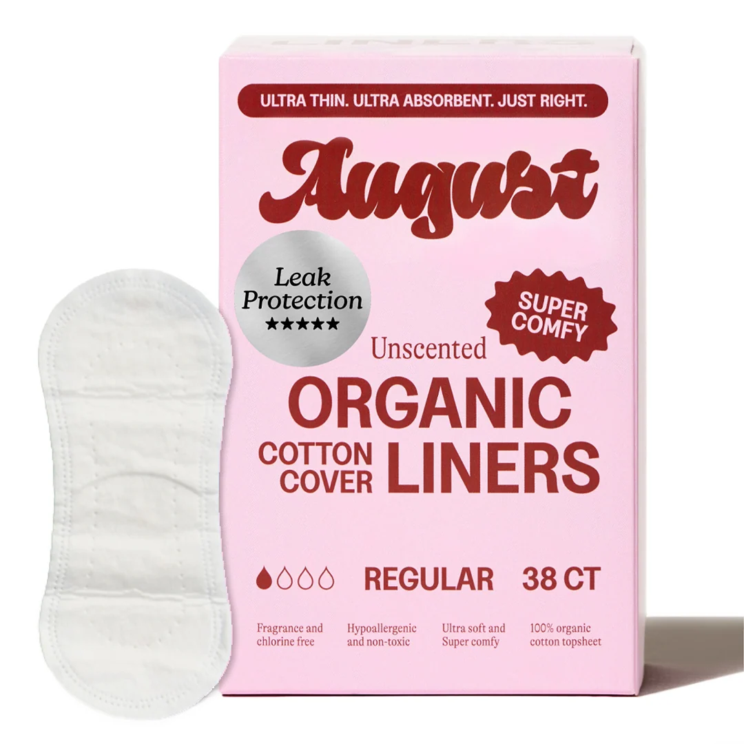 Original August Organic Cotton Panty Liners – Regular Elegant