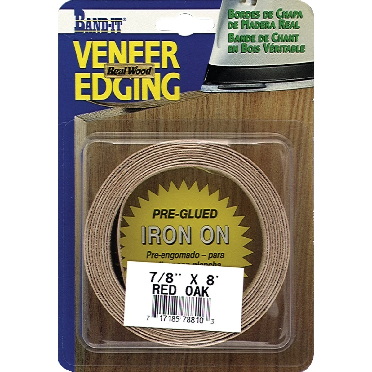 Dependable Cloverdale Band-It 3 4 In. x 8 Ft. Red Oak Wood Veneer Edging Pure