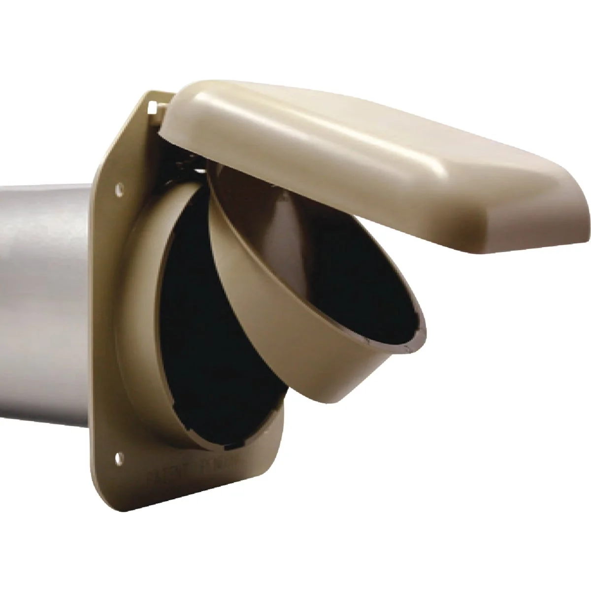 Flexible No-Pest 4 In. Tan Plastic Low Profile Dryer Vent Hood Next-Generation