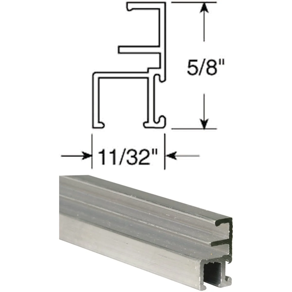 Top-Quality Prime-Line Make-2-Fit 11 32 x 5 8 x 72 Mill Aluminum Triple Track Screen Frame Dependable