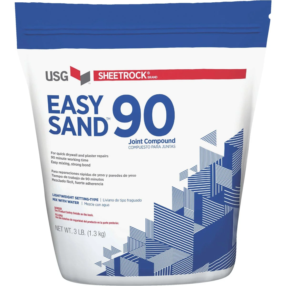 Fashionable Sheetrock Easy Sand 90 Lightweight Setting Type 3 Lb. Drywall Joint Compound Classic