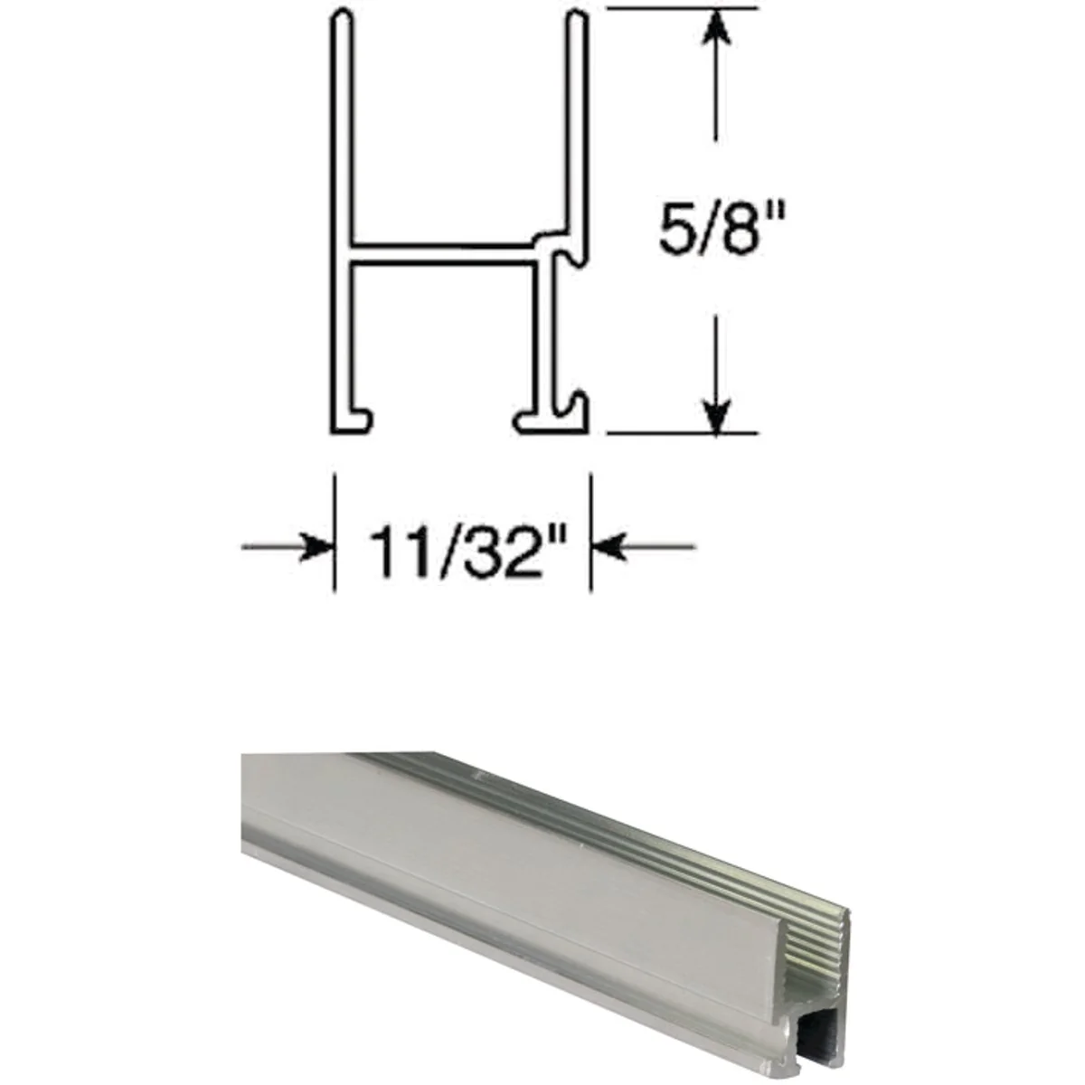 Durable Prime-Line 11 32 In. x 5 8 In. x 72 In. Mill Triple Track Top Window Frame Reusable