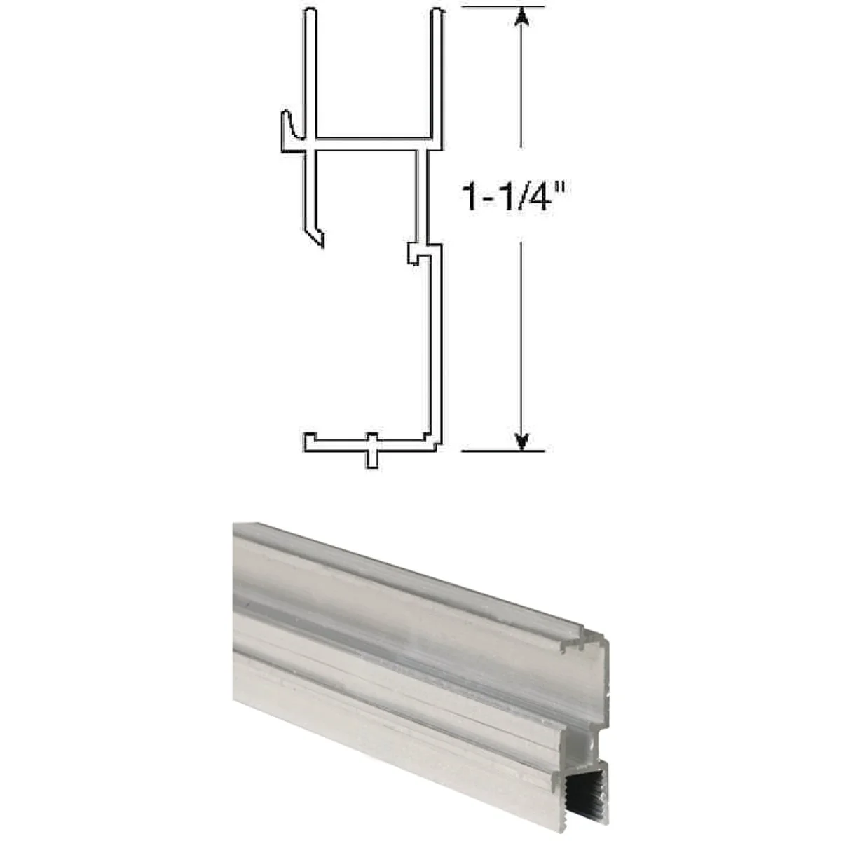 Secure Prime-Line 1-1 4 In. x 72 In. Mill Triple Track Bottom Window Frame Sustainable