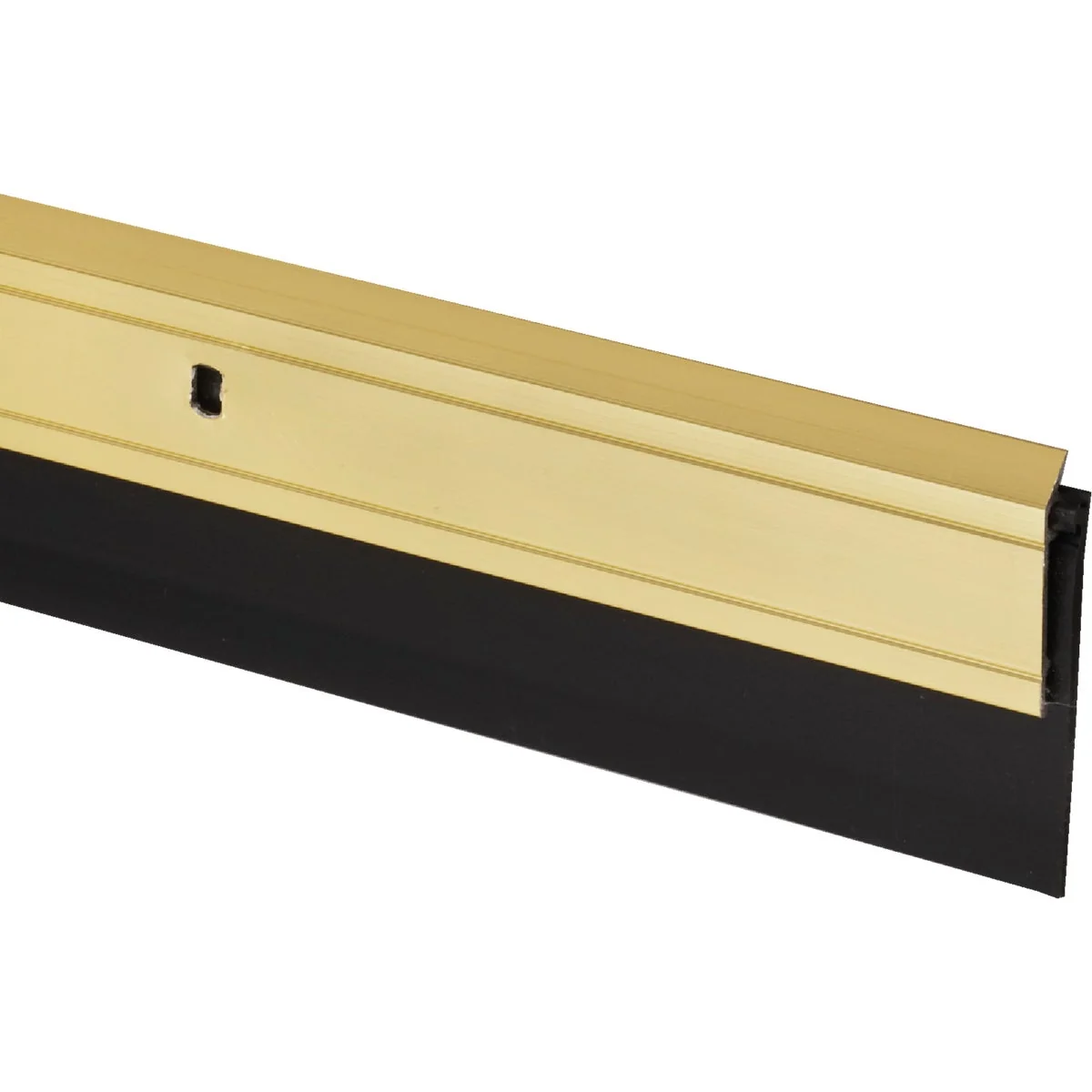 Lightweight M-D 2 In. W. x 36 In. L. Brite Gold Heavy-Duty Aluminum And Vinyl Door Sweep Relaxed