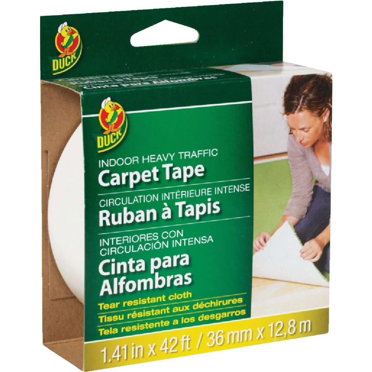 Dependable Duck Heavy Traffic 1.5 In. x 42 Ft. Indoor Carpet Tape Crafted