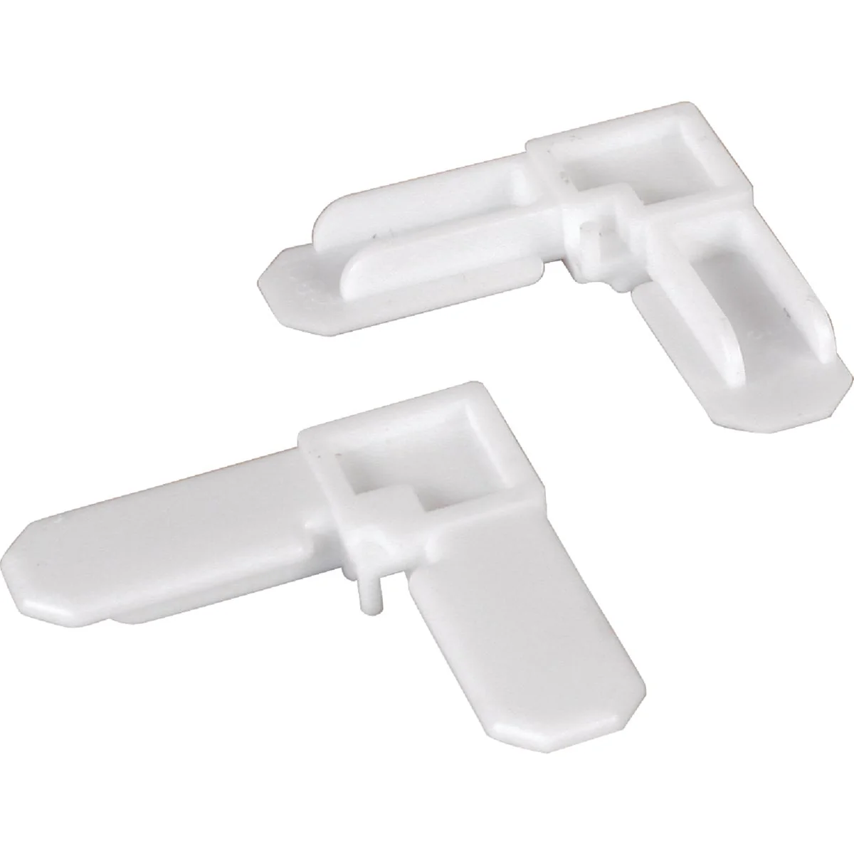 Verified Prime-Line 3 4 In. x 5 16 In. White Plastic Frame Corner 4-Count Smooth