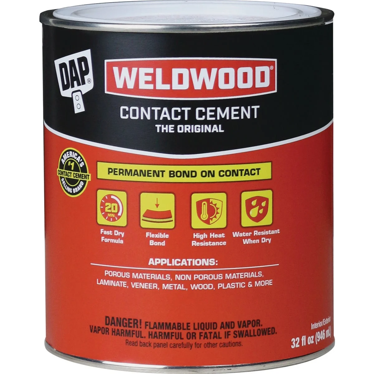 Casual DAP Weldwood Qt. The Contact Cement Versatile