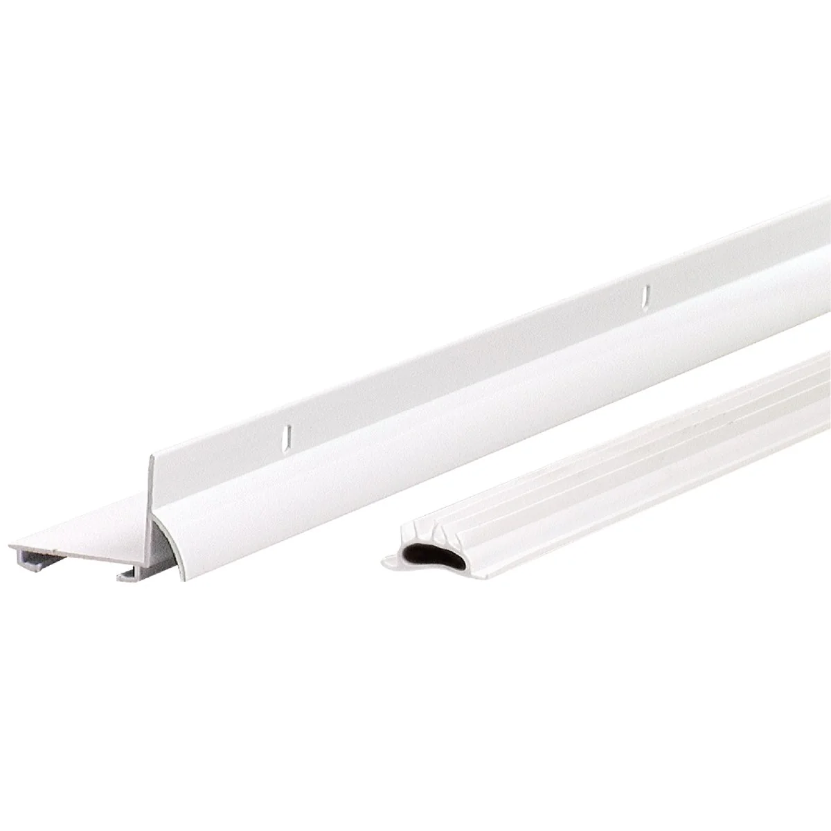 First-Class M-D Ultra 1.75 In. W. x 1.25 In. H. x 36 In. L. White Vinyl L-Shaped Door Bottom with Drip Cap for 1-3 8 1-3 4 In. Door Practical