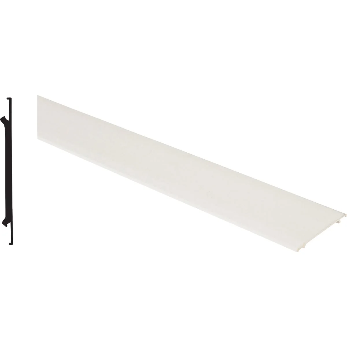 Official Screen-Tight 3-1 2 In. W. x 8 Ft. L. White Vinyl Cap Component Certified
