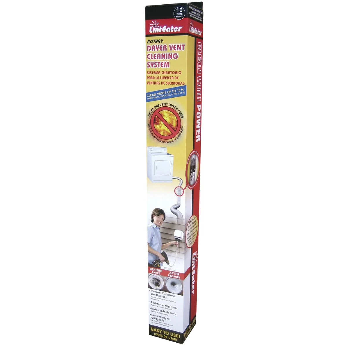 Refined LintEater Dryer Vent Cleaning System 10 Piece Carefully Designed