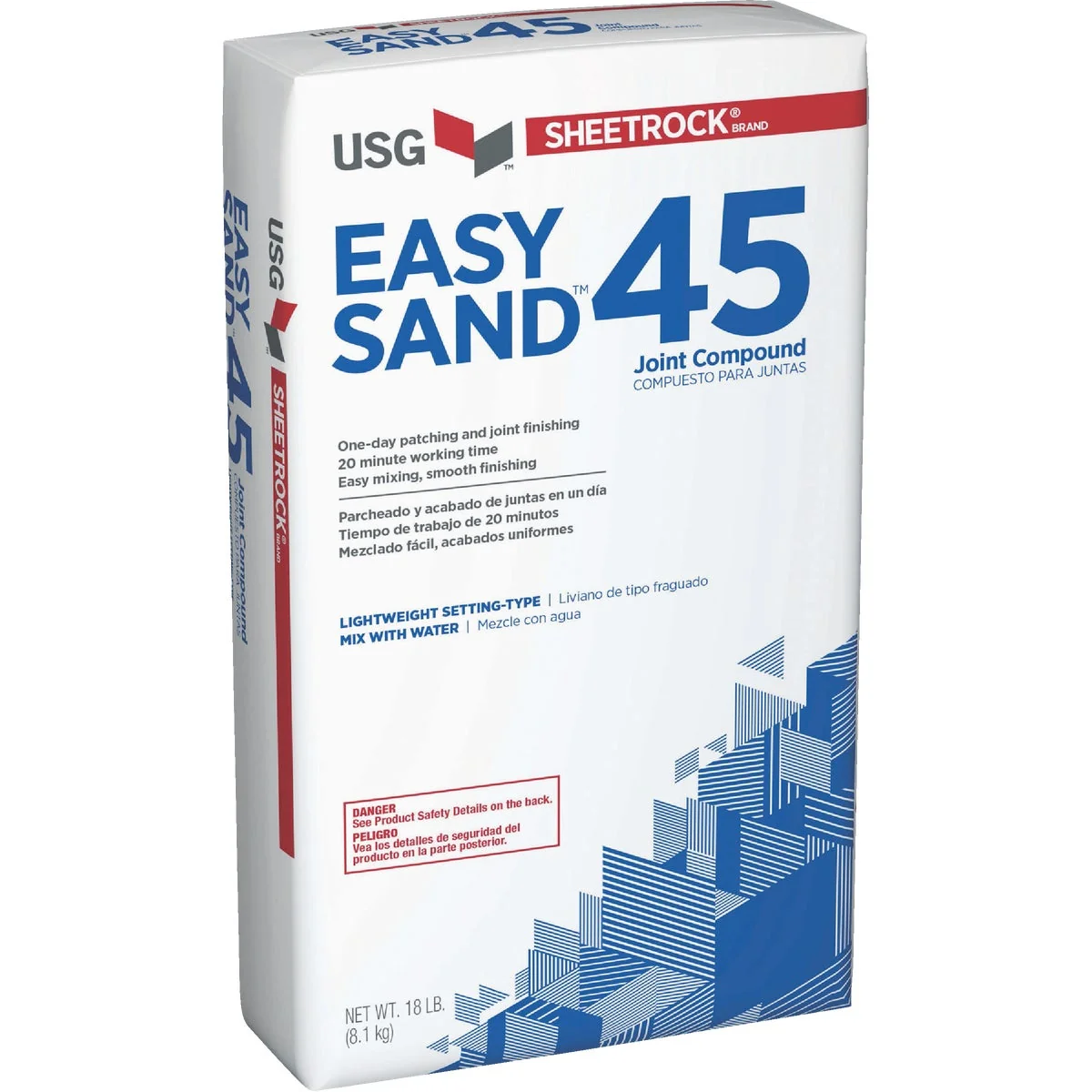 Powerful Sheetrock Easy Sand 45 Lightweight Setting Type 18 Lb. Drywall Joint Compound First-Class