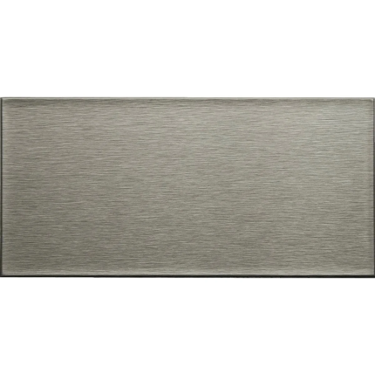 Clean Aspect 3 In. x 6 In. Aluminum Backsplash Peel Stick Long Grain Stainless 8-Pack Environmentally Friendly