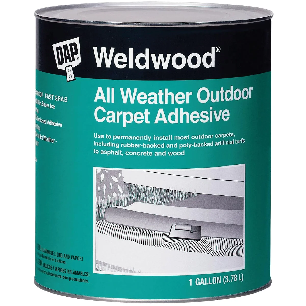 Selected DAP Weldwood All Weather Outdoor Carpet Adhesive Gallon Fashionable